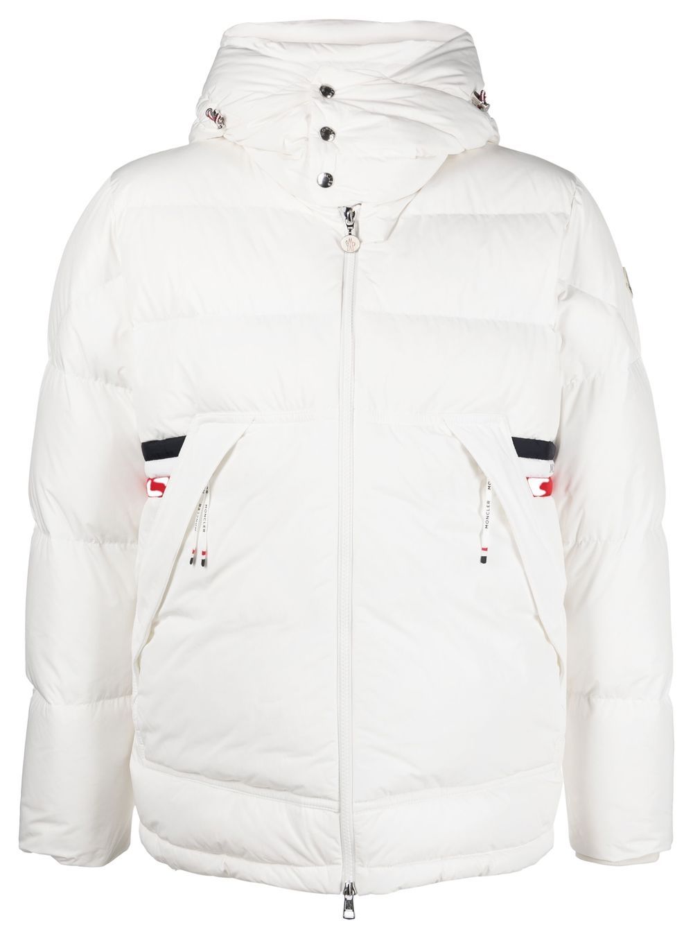 Moncler 拉链连帽填充夹克 - 白色