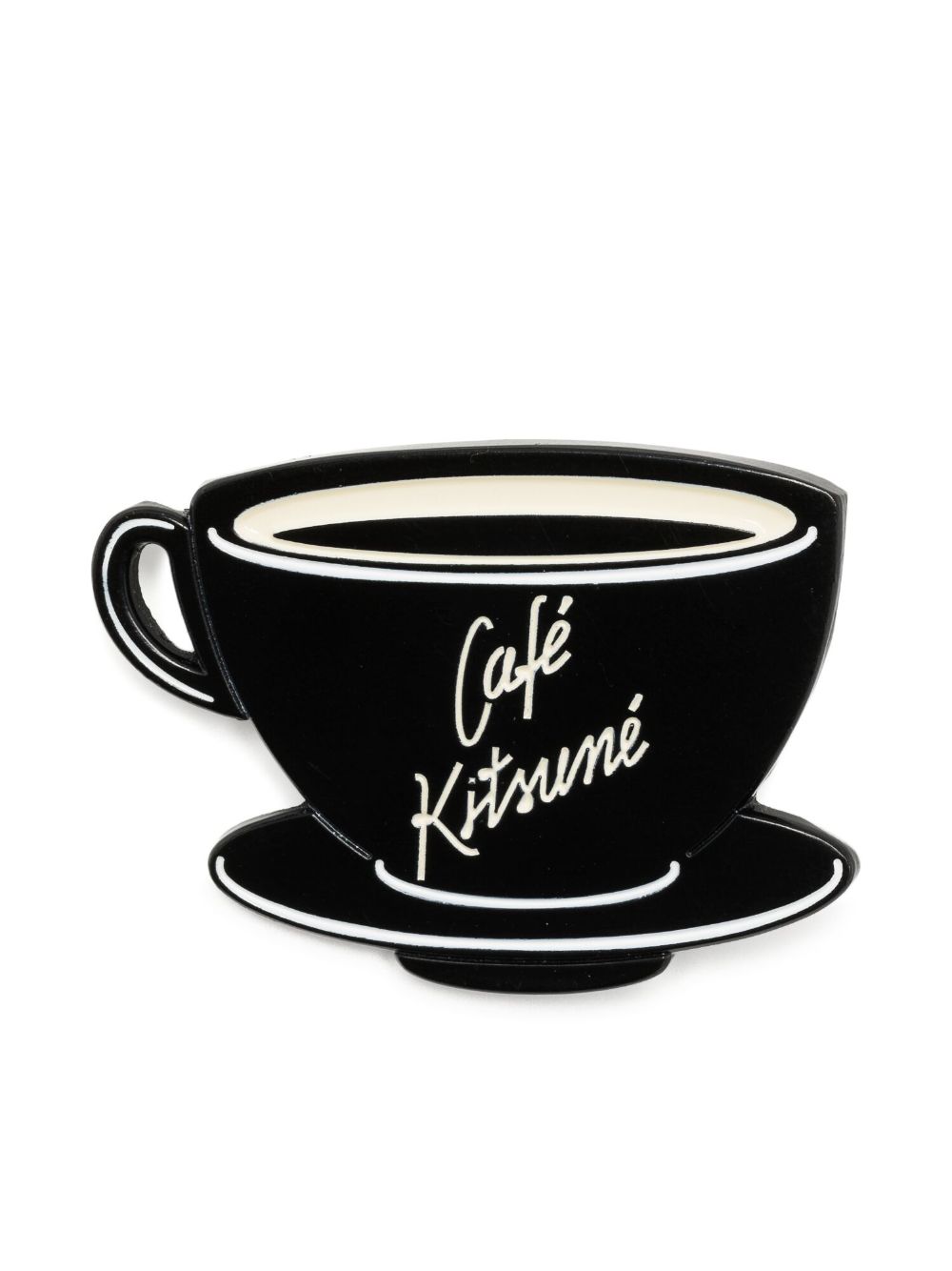 CAFÉ KITSUNÉ 咖啡杯造型别针 - 黑色