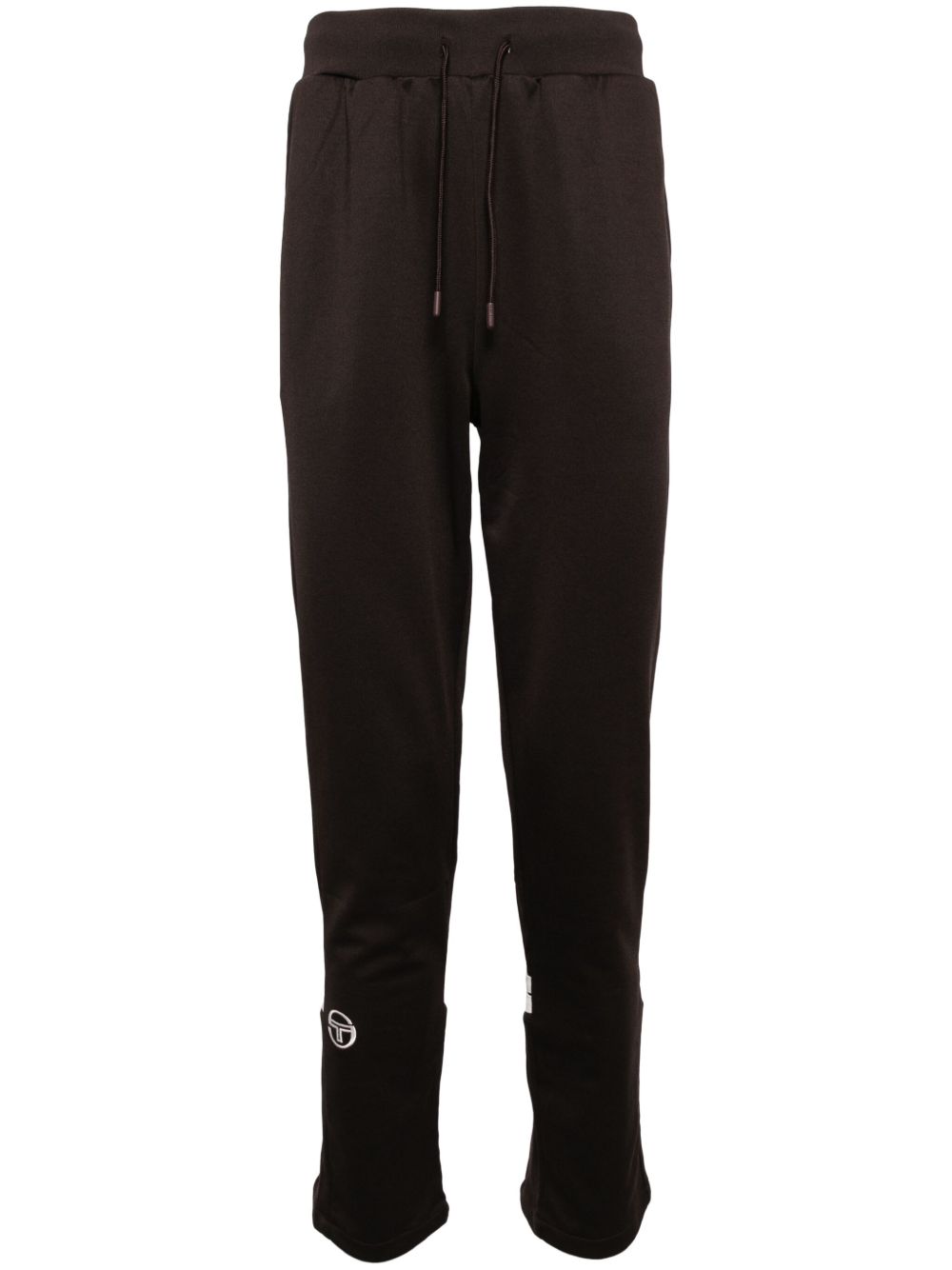 Sergio Tacchini logo刺绣运动裤 - 褐色