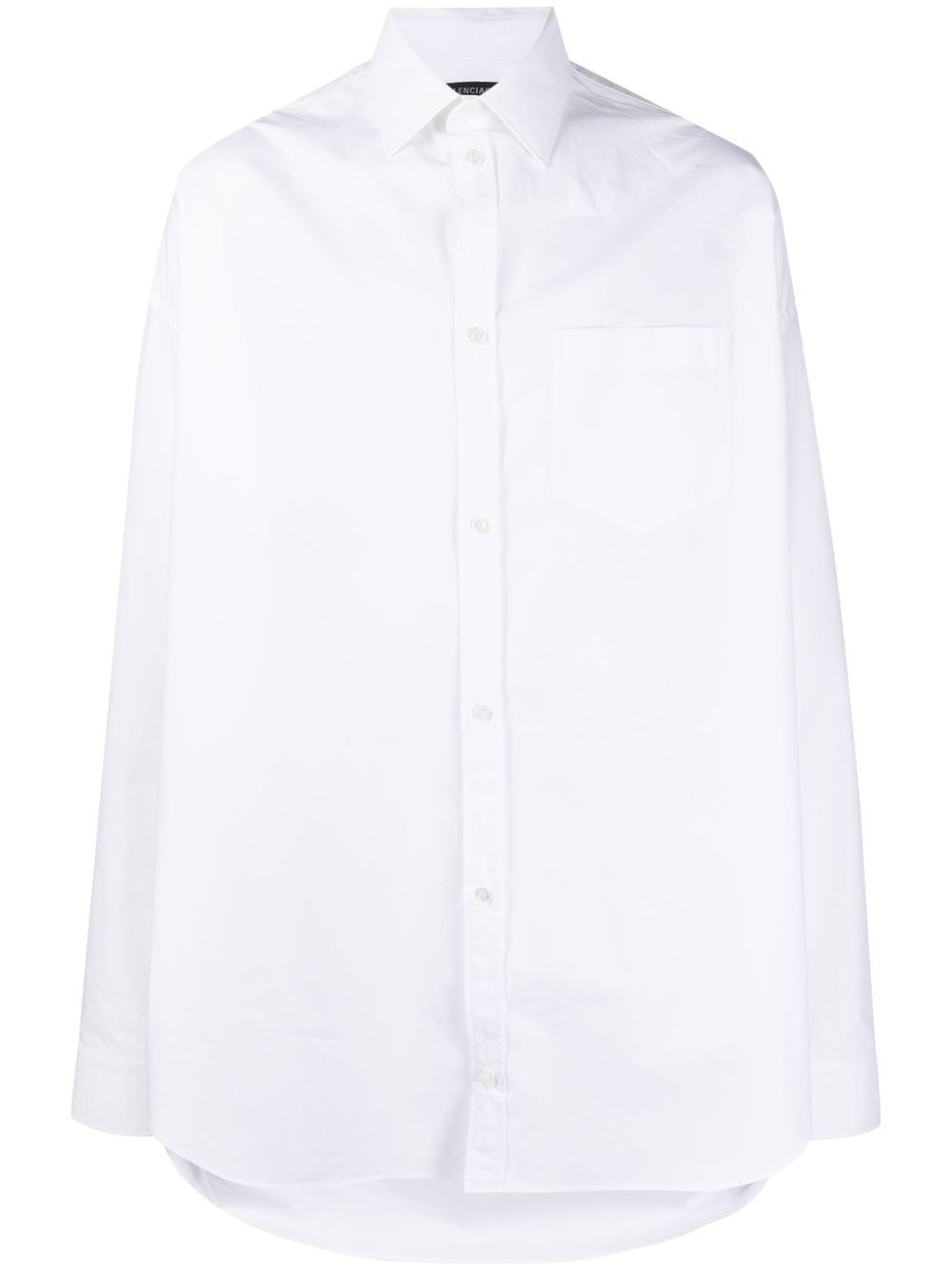 Balenciaga Cocoon 长款衬衫 - 白色