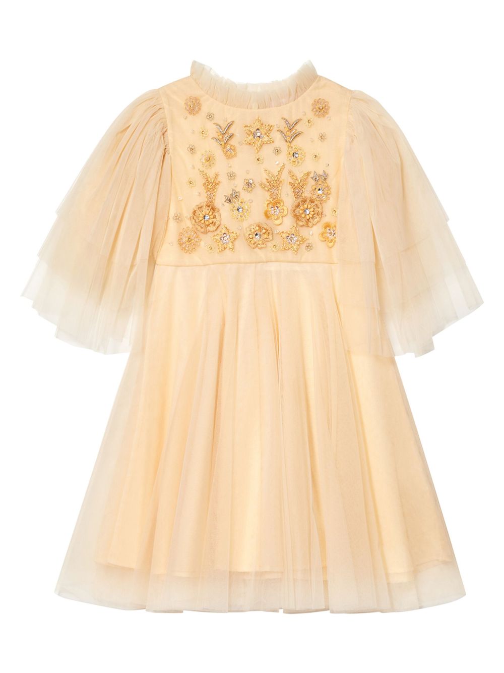 Tutu Du Monde Gilded Floral 薄纱连衣裙 - 中性色