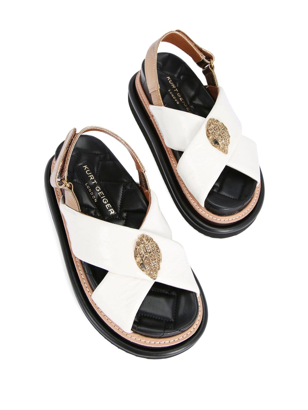 Kurt Geiger London Orson 皮质凉鞋 - 白色