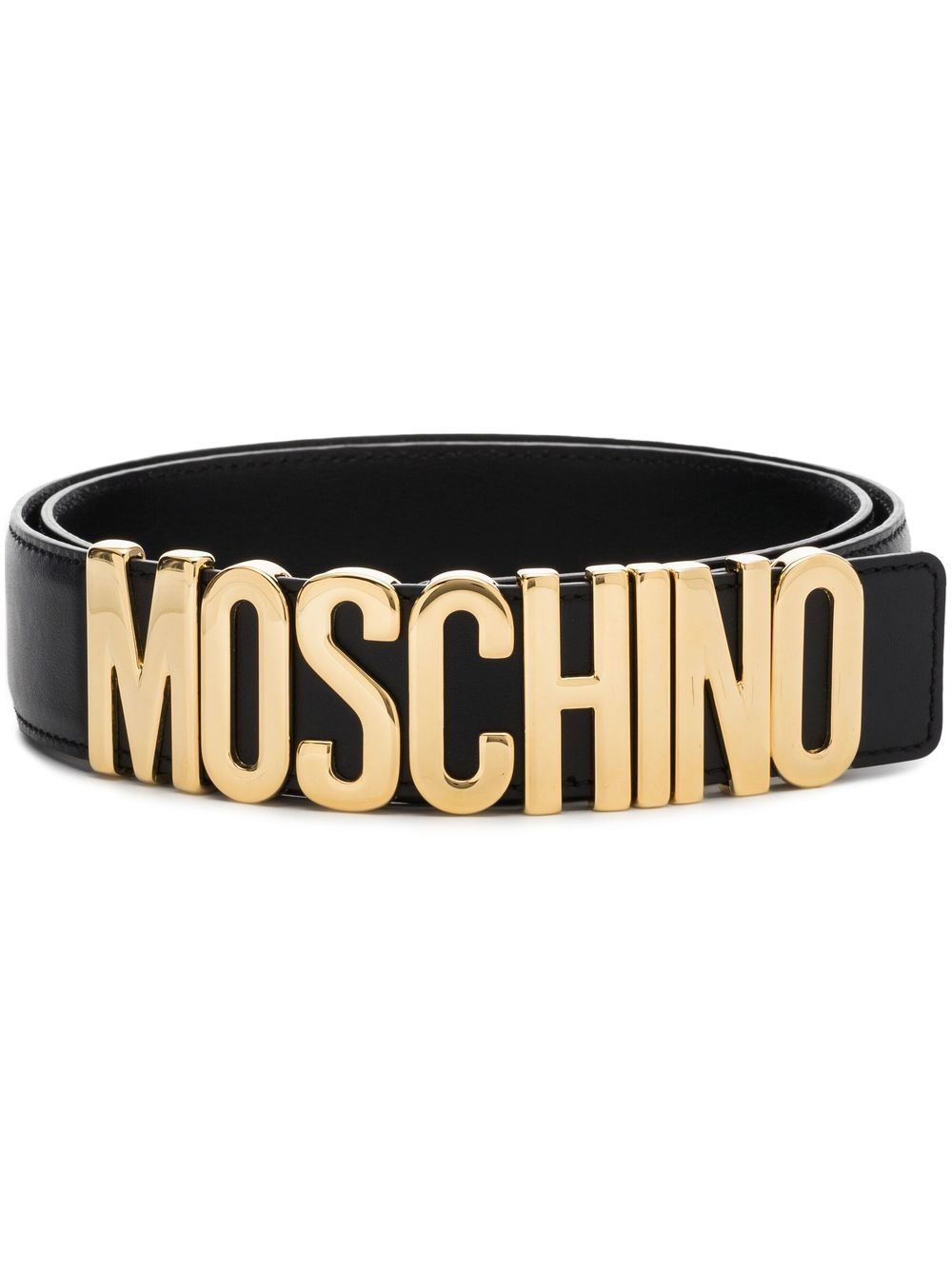Moschino 莫斯奇诺 logo标牌腰带 - 黑色
