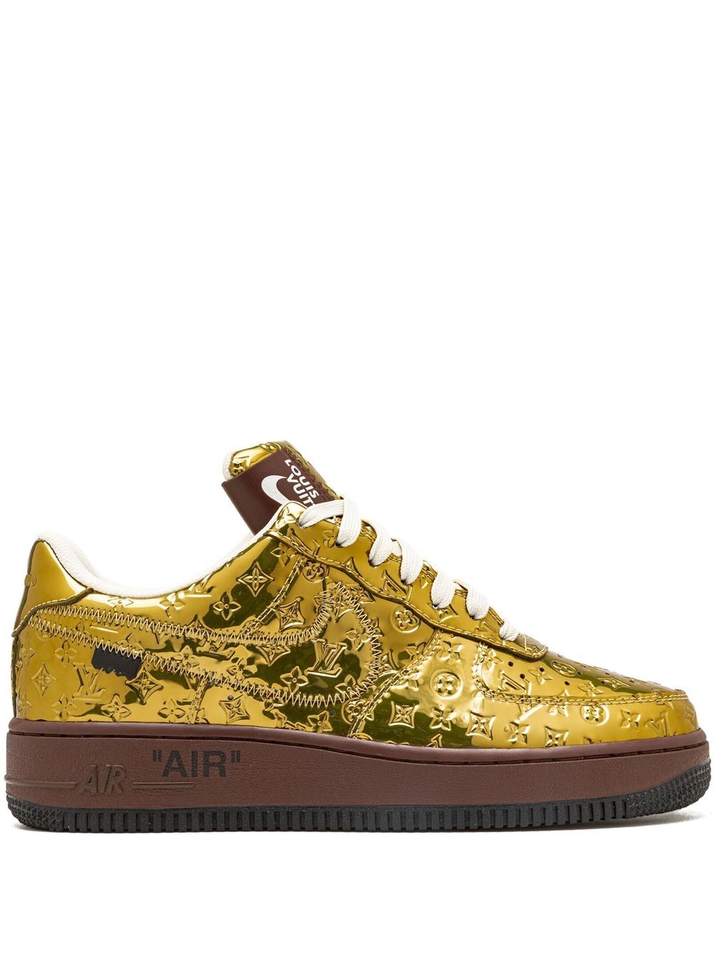 Nike x Louis Vuitton Air Force 1 运动鞋 - 金色