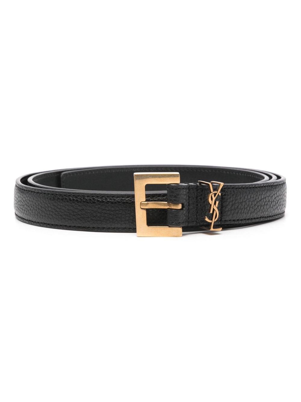 Saint Laurent Cassandre 细腰带 - 黑色