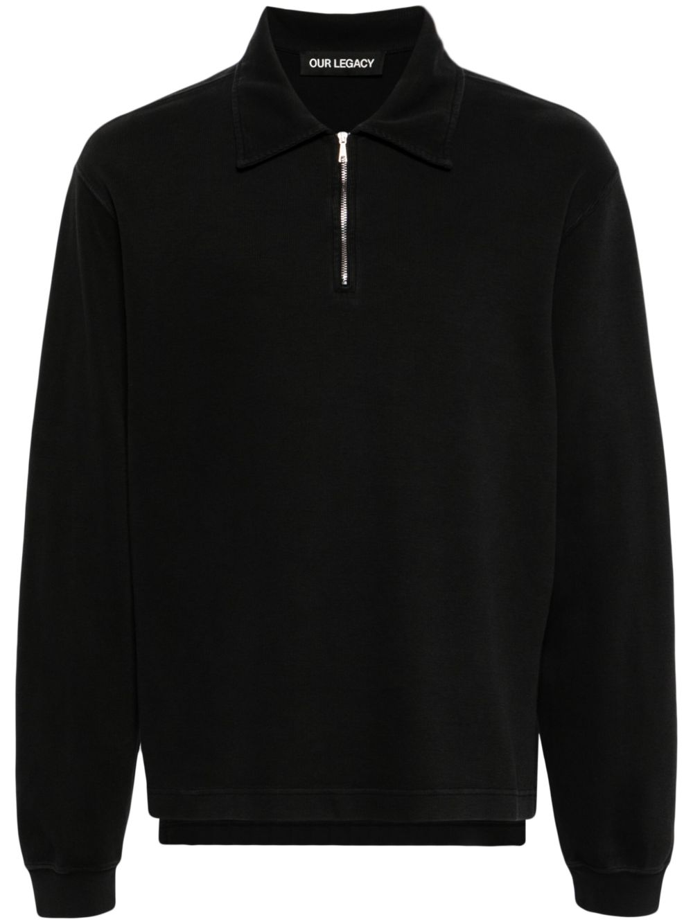OUR LEGACY half-zip cotton sweatshirt - 黑色