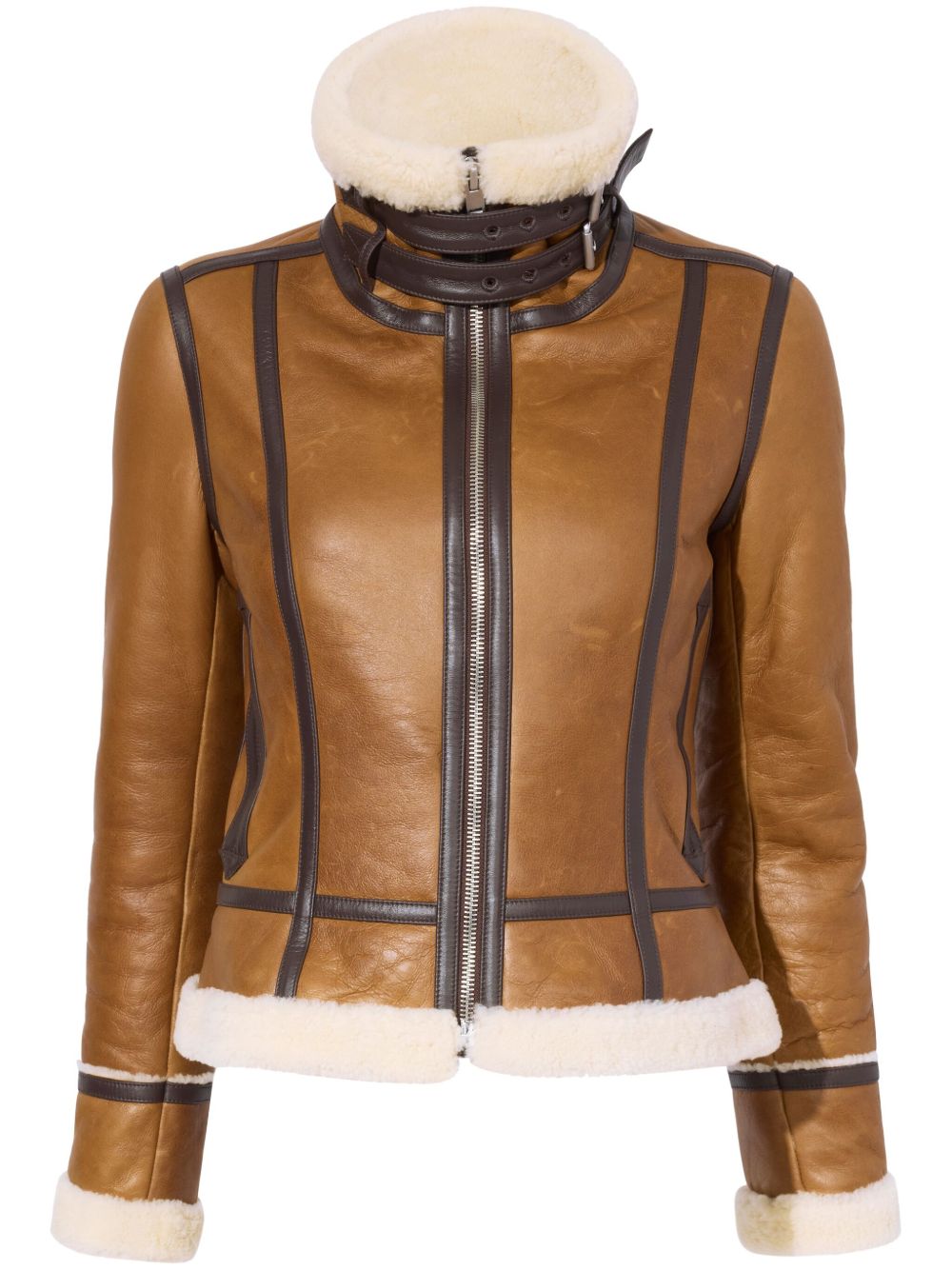 Proenza Schouler Arlo 皮夹克 - 褐色