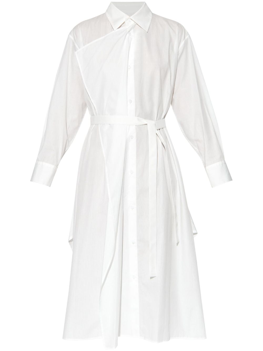 Yohji Yamamoto Cross-over 连衣裙 - 白色