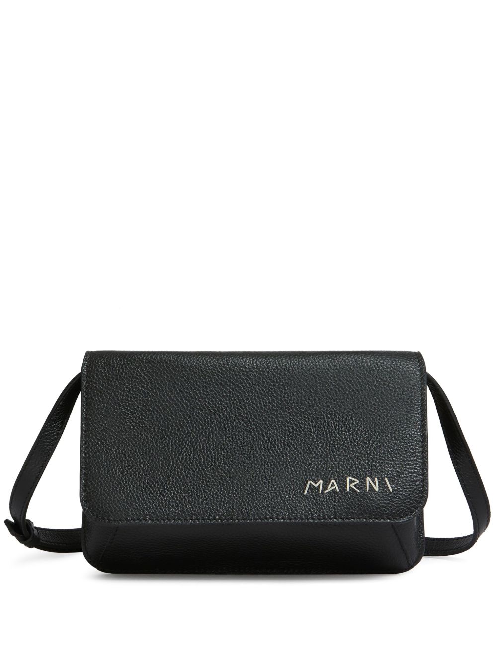 Marni Mending 皮质手拿包 - 黑色