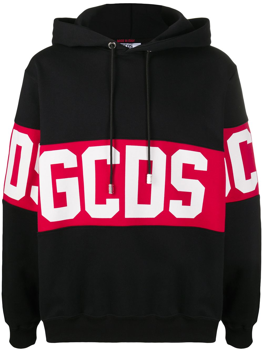 GCDS logo印花连帽衫 - 黑色
