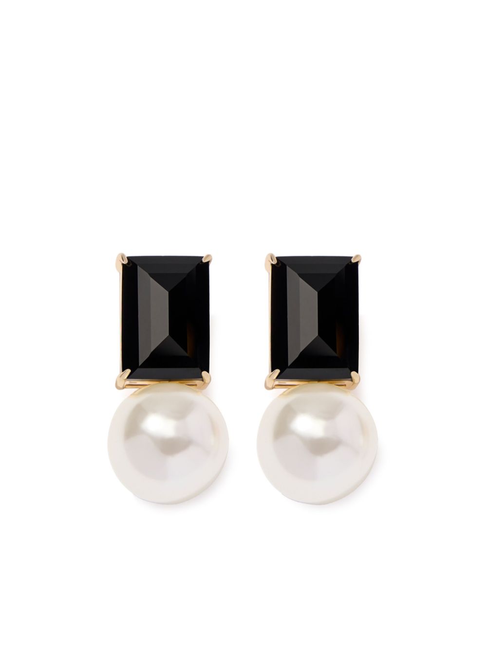 Carolina Herrera 珠饰耳环 - 黑色