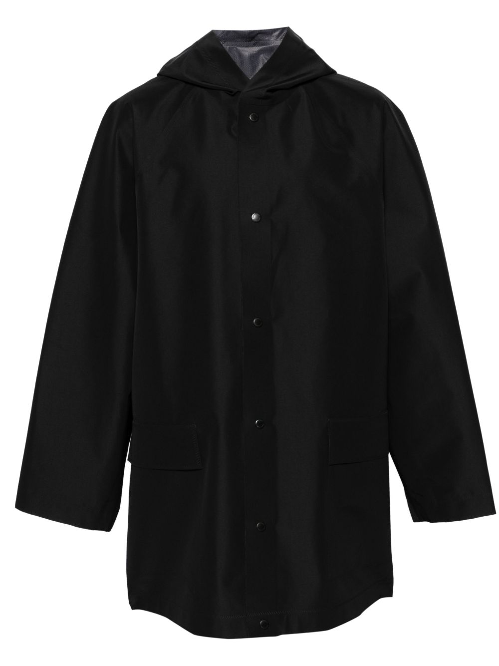Balenciaga 插肩式衣袖连帽雨衣 - 黑色