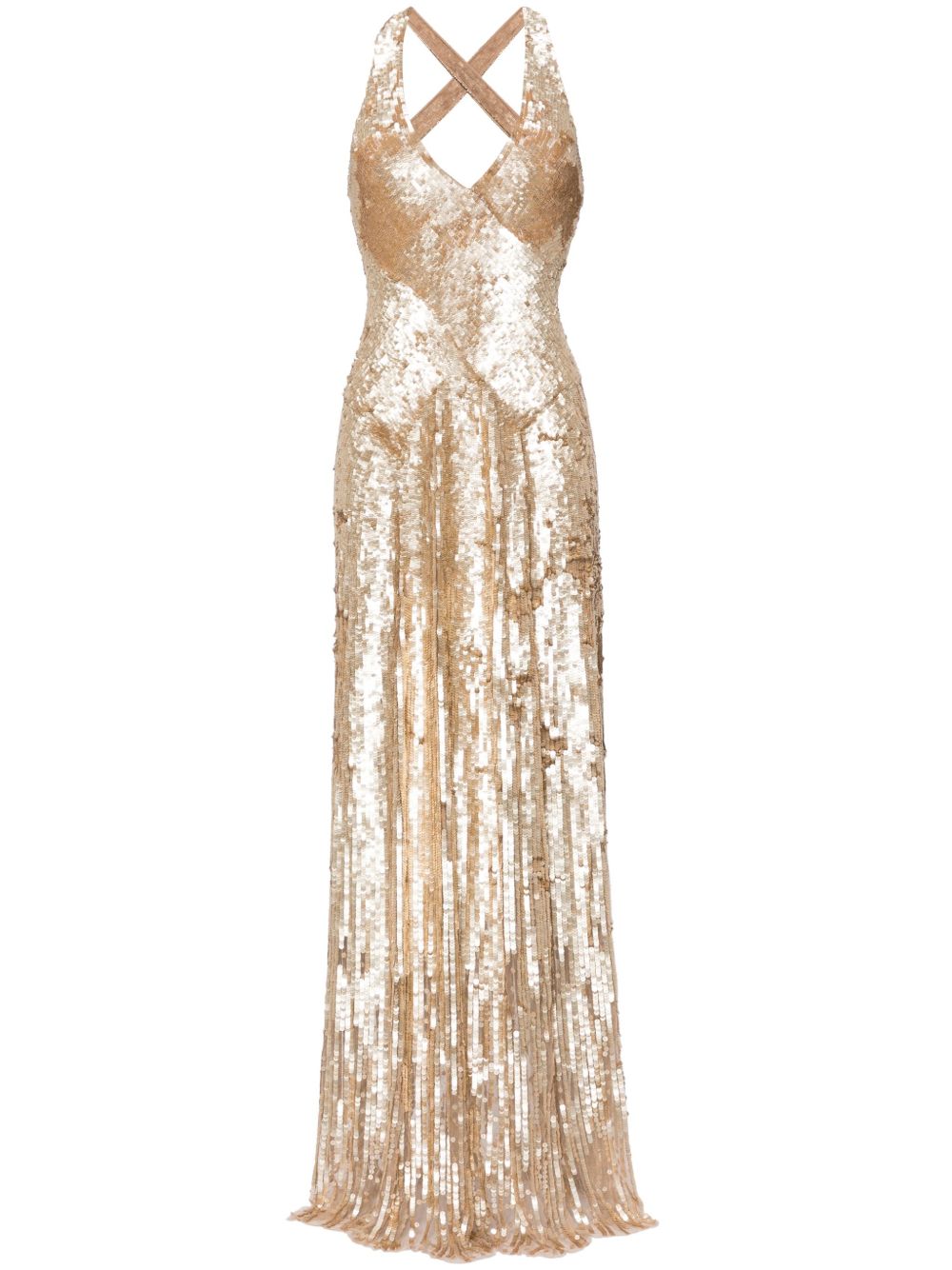 Jenny Packham Night Fever 亮片缀饰礼服 - 金色