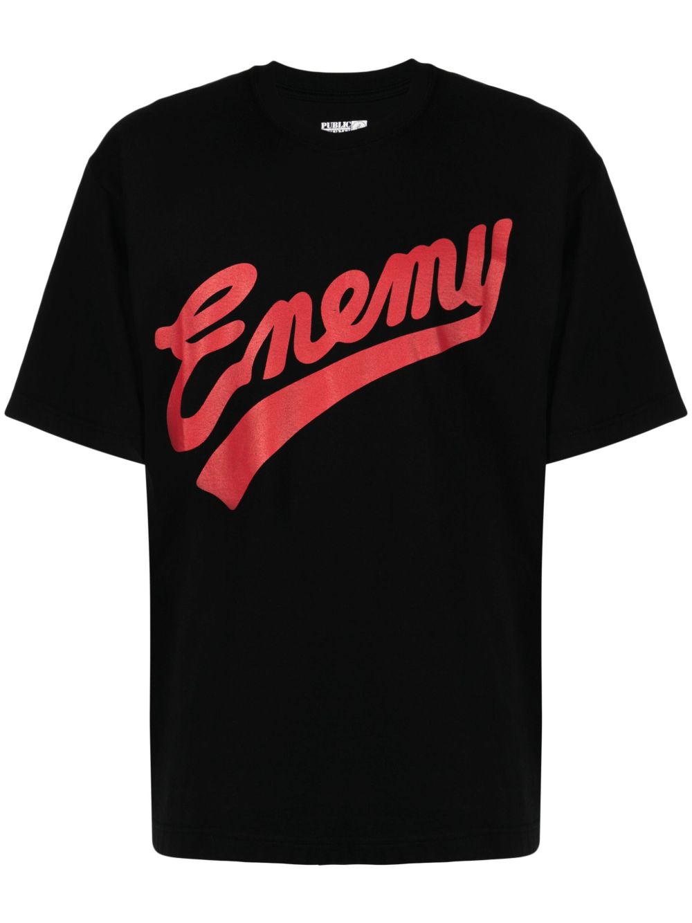 Neighborhood x Public Enemy logo印花棉T恤 - 黑色