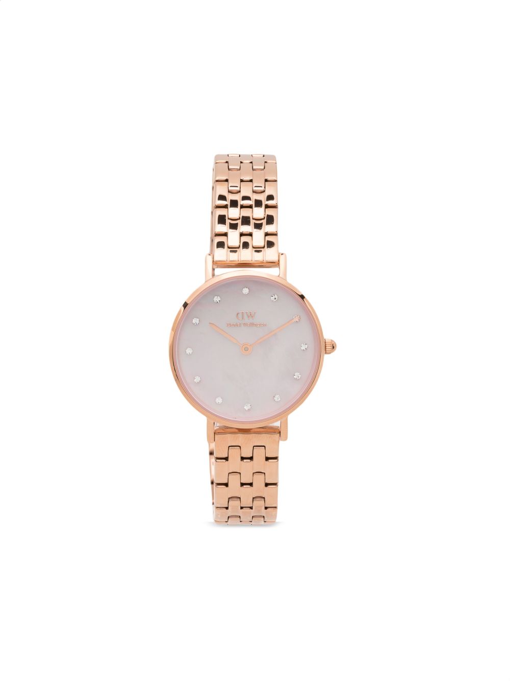 Daniel Wellington Petite Lumine 5-Link 28毫米腕表 - 白色