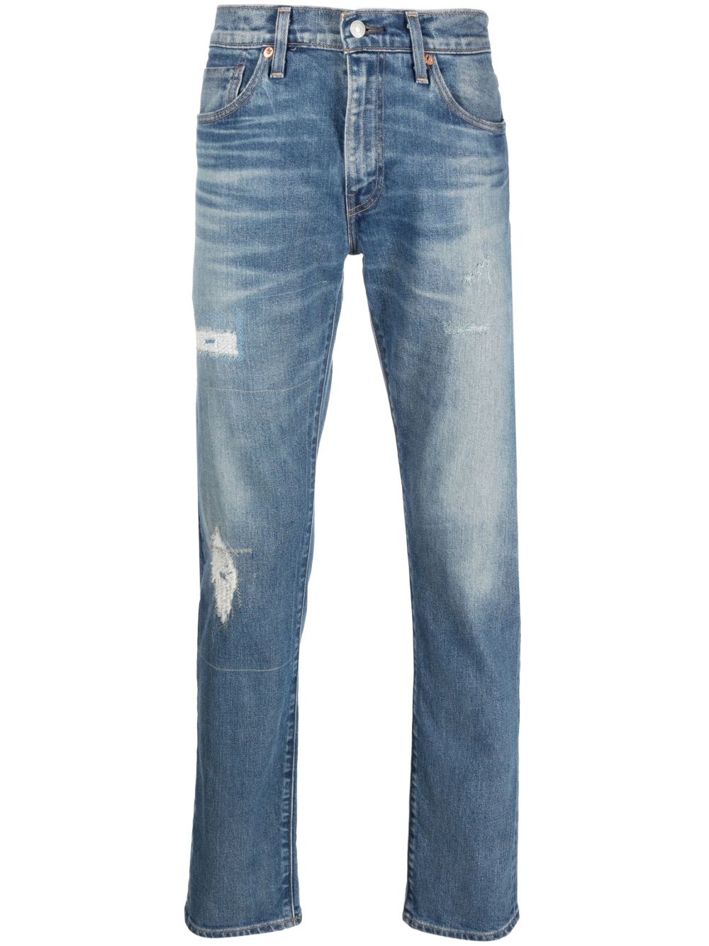 Levi's 中腰直筒牛仔裤 - 蓝色
