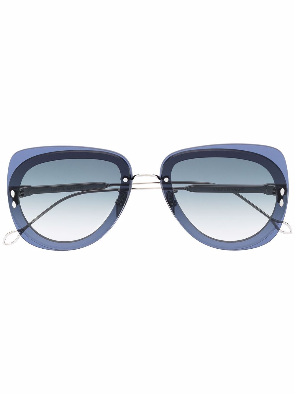 Isabel Marant Eyewear 有色镜片方框太阳眼镜 - 银色