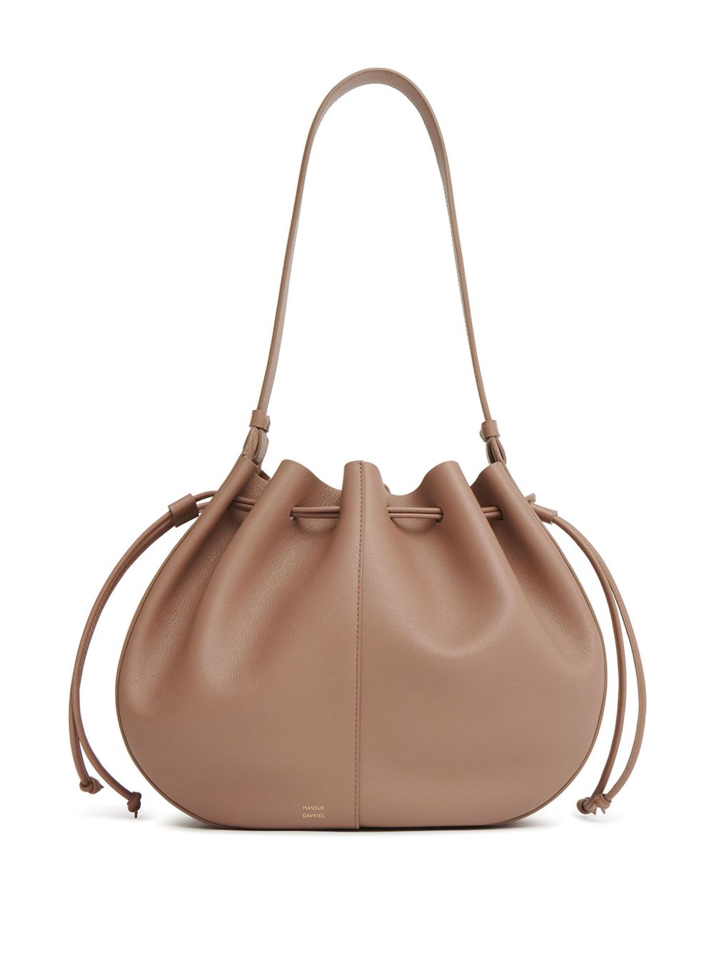 Mansur Gavriel Flores 皮质单肩包 - 褐色