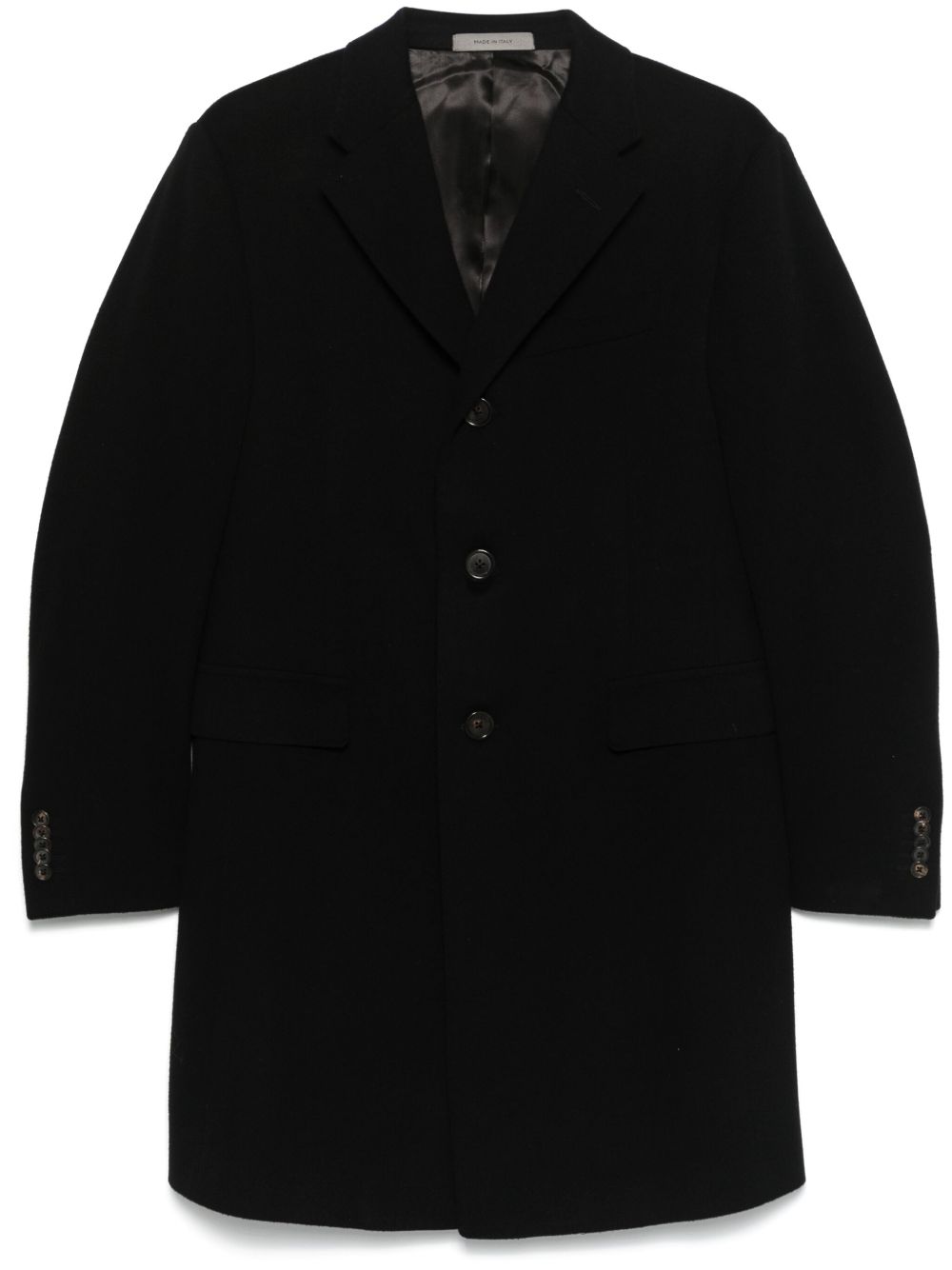 Corneliani 初剪羊毛外套 - 黑色