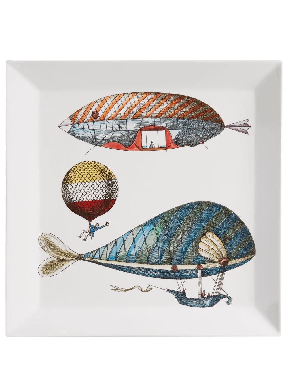 Fornasetti Palloni n.4 陶瓷托盘 - 白色