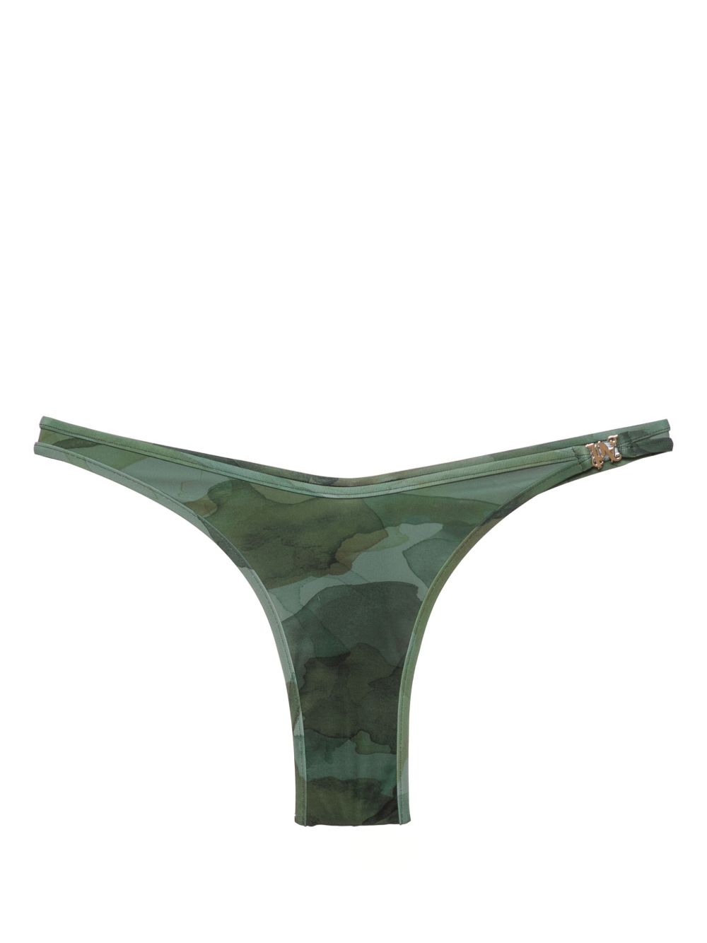 Palm Angels Camo 印花比基尼三角裤 - 绿色