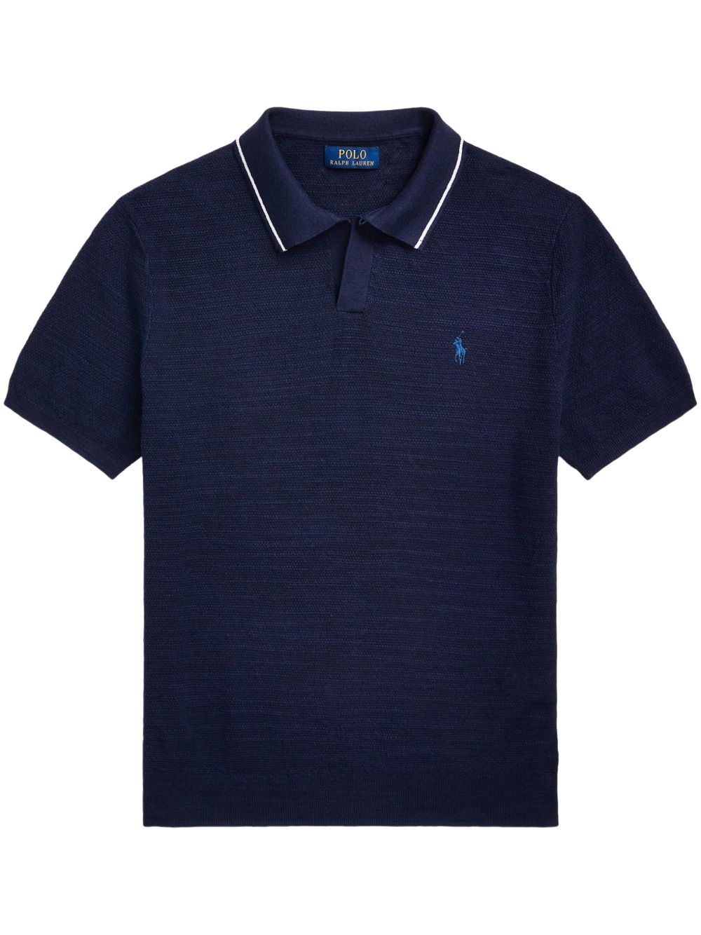 Polo Ralph Lauren Jonny logo刺绣纹理感毛衣 - 蓝色