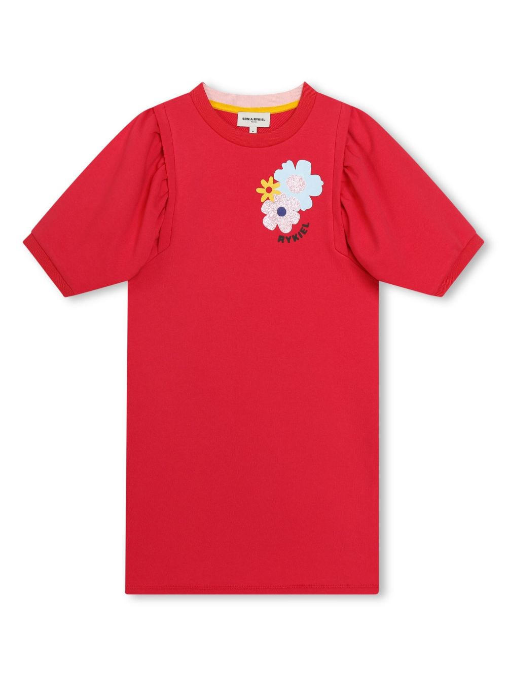SONIA RYKIEL ENFANT 花卉印花棉连衣裙 - 红色