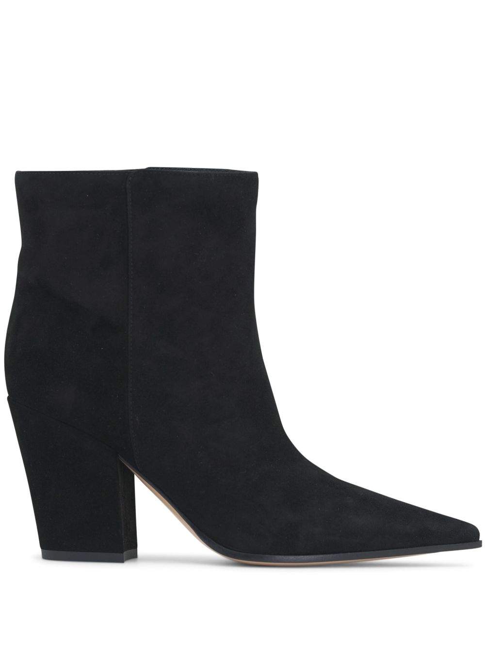 Gianvito Rossi Camoscio 中跟及踝靴（7.5厘米） - 黑色