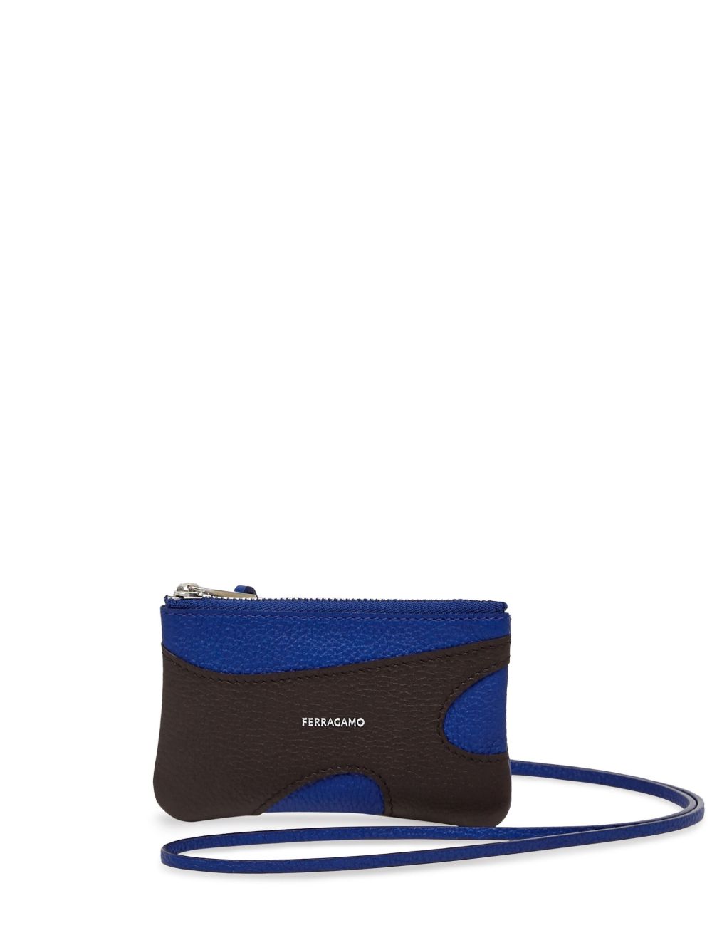 Ferragamo 镂空皮质卡夹 - 褐色