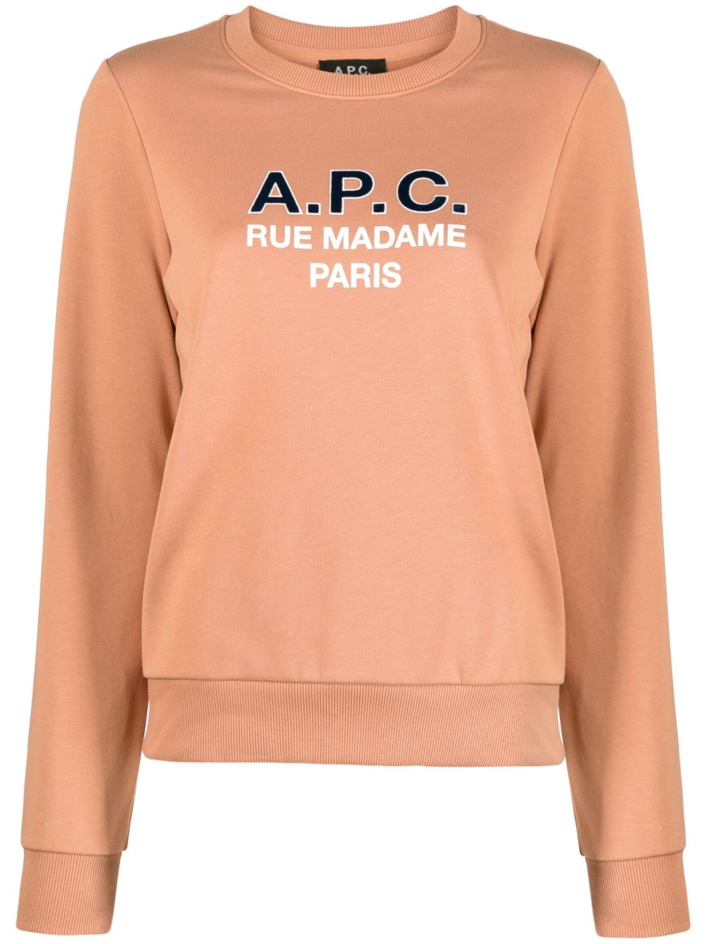 A.P.C. Madame logo印花棉卫衣 - 粉色