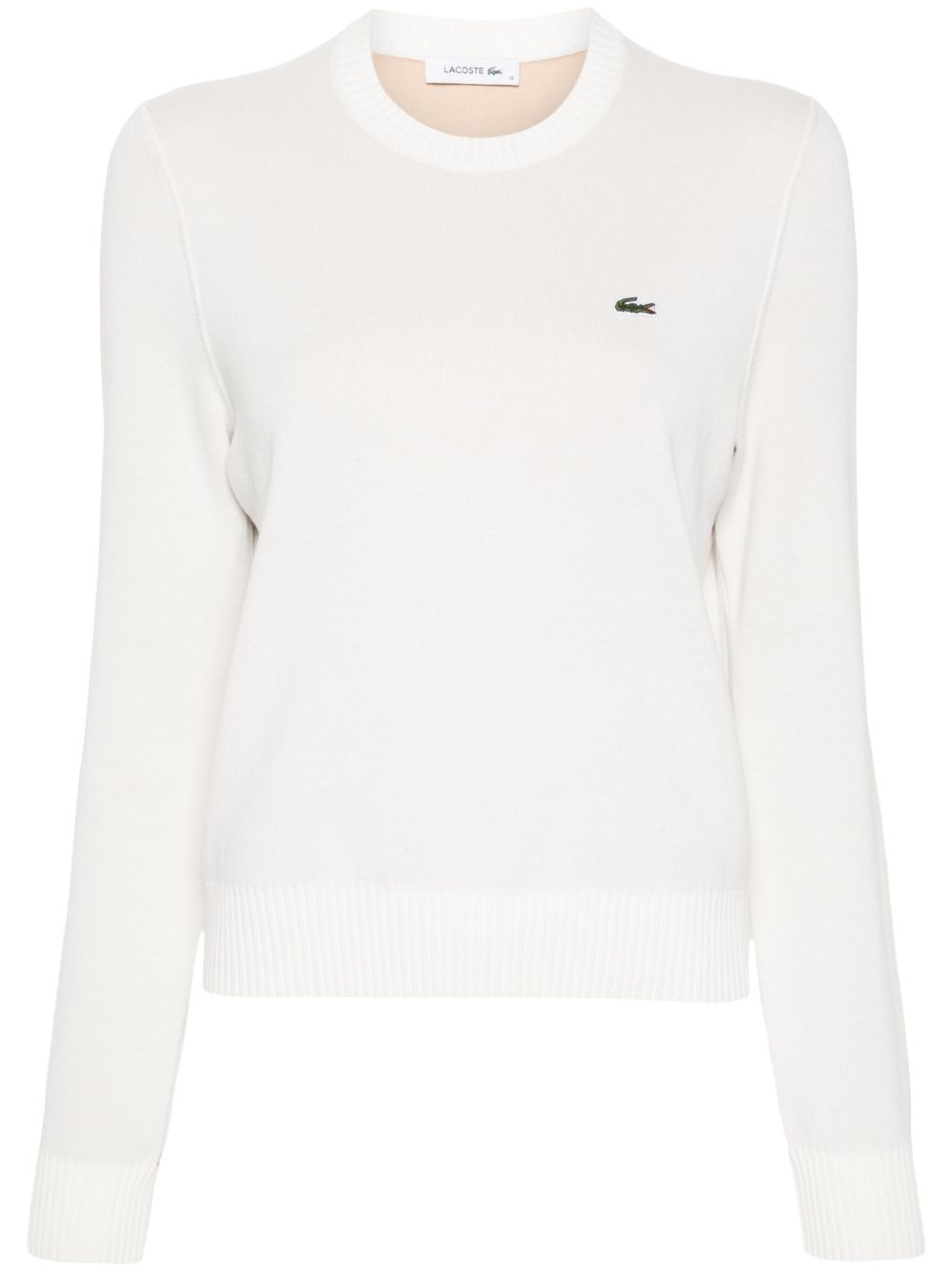 Lacoste 双面圆领毛衣 - 白色
