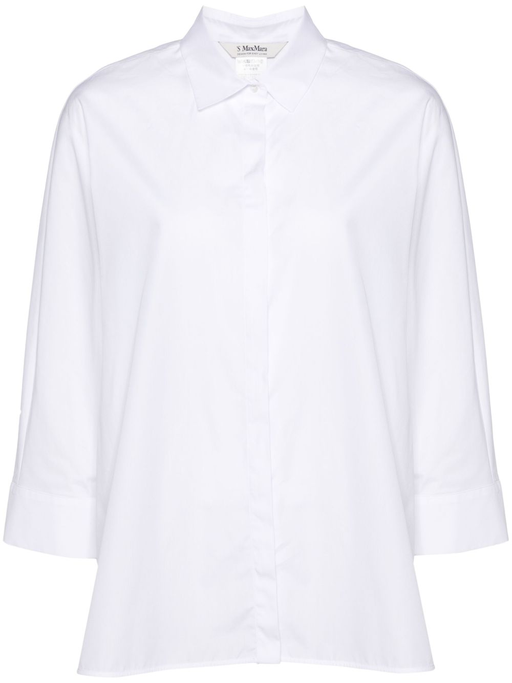 'S Max Mara Delfina 府绸衬衫 - 白色