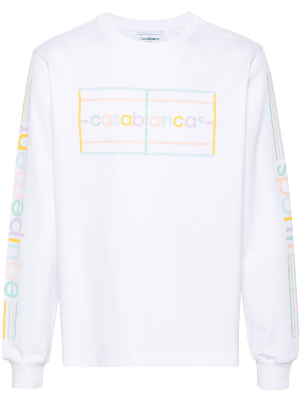 Casablanca Pastel Court logo印花T恤 - 白色
