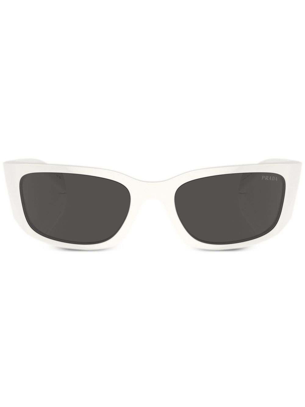 Prada Eyewear Prada PR A14S 椭圆框太阳眼镜 - 白色