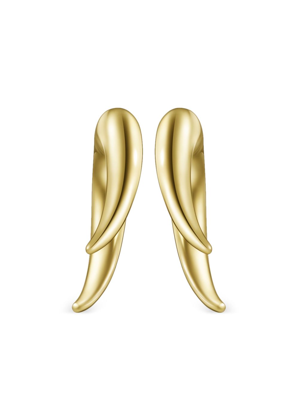 TASAKI 18K黄金 Collection Line Danger Horn 耳环 - 金色