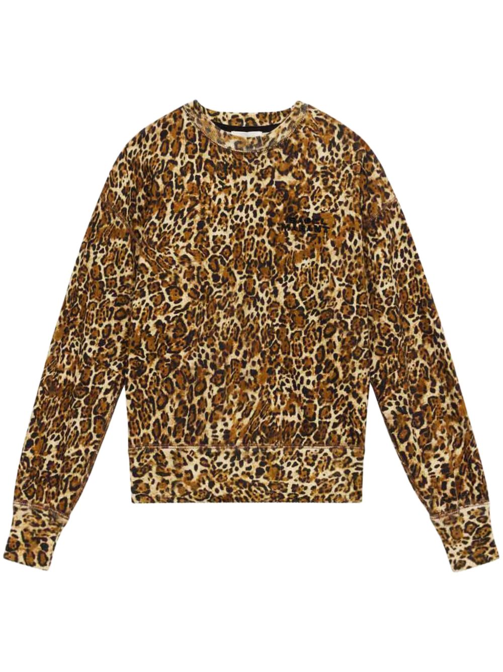 ISABEL MARANT Shad 豹纹卫衣 - 褐色