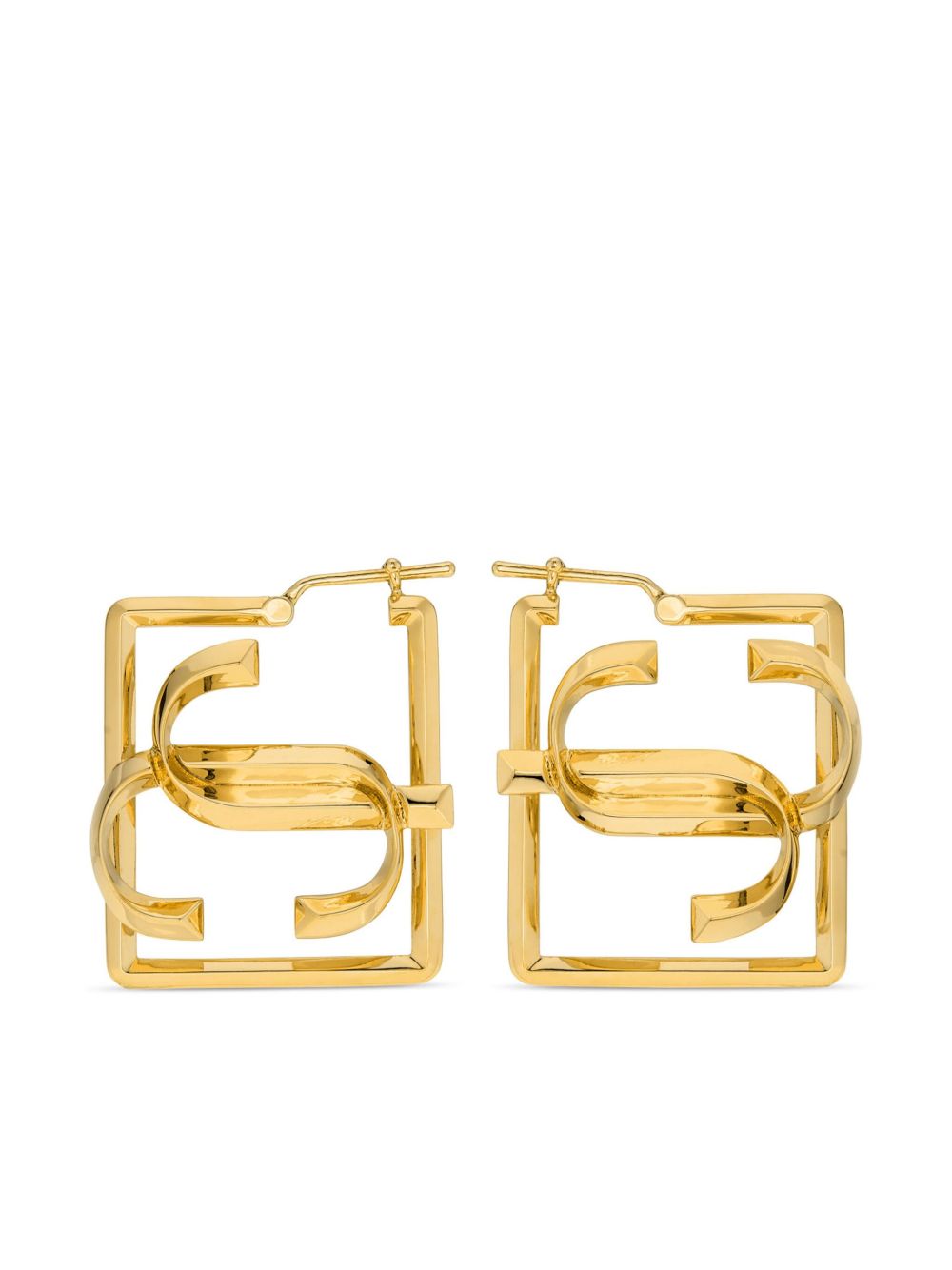 Jimmy Choo Square JC 耳环 - 金色