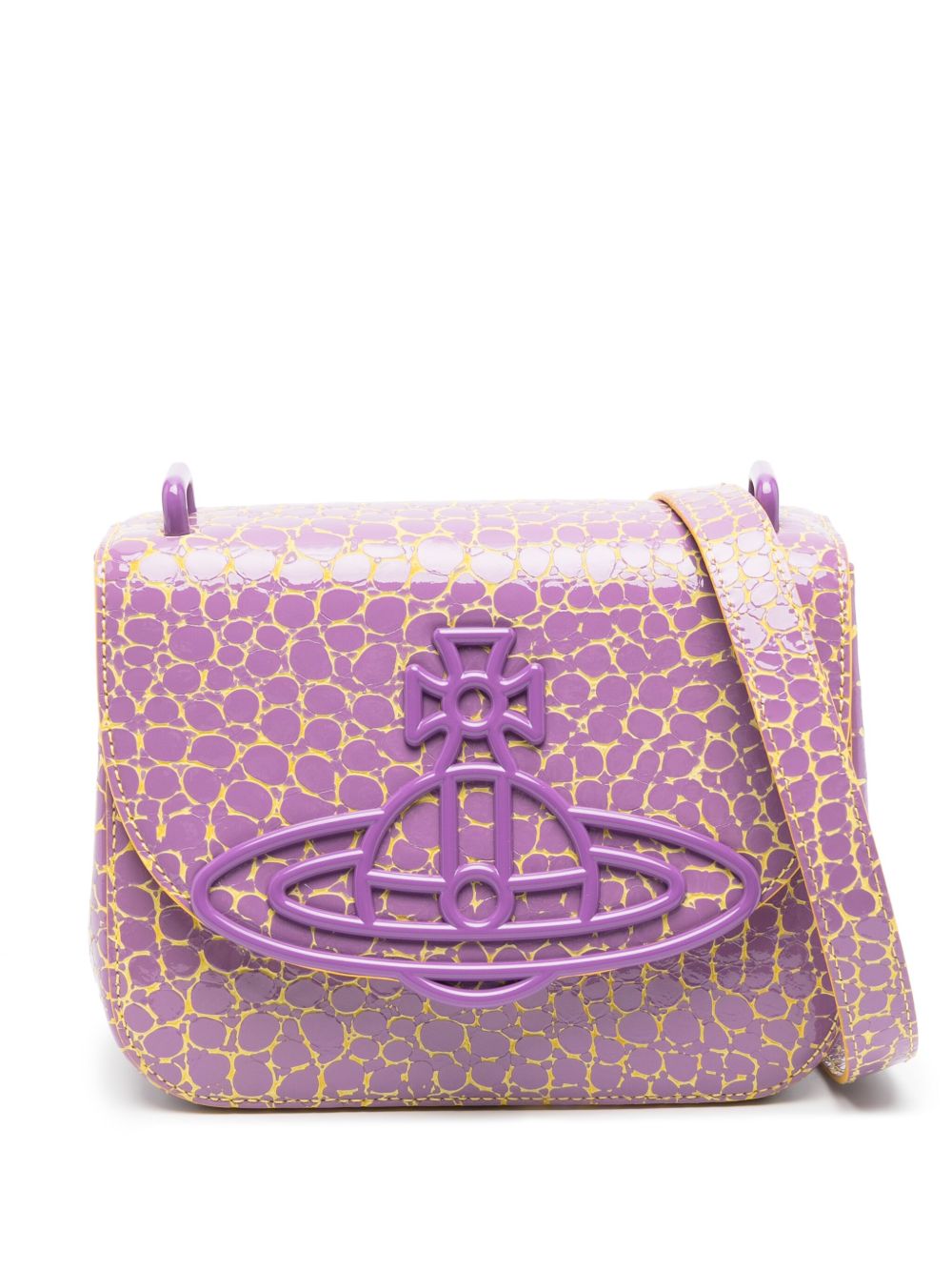 Vivienne Westwood Linda 亮面斜挎包 - 紫色