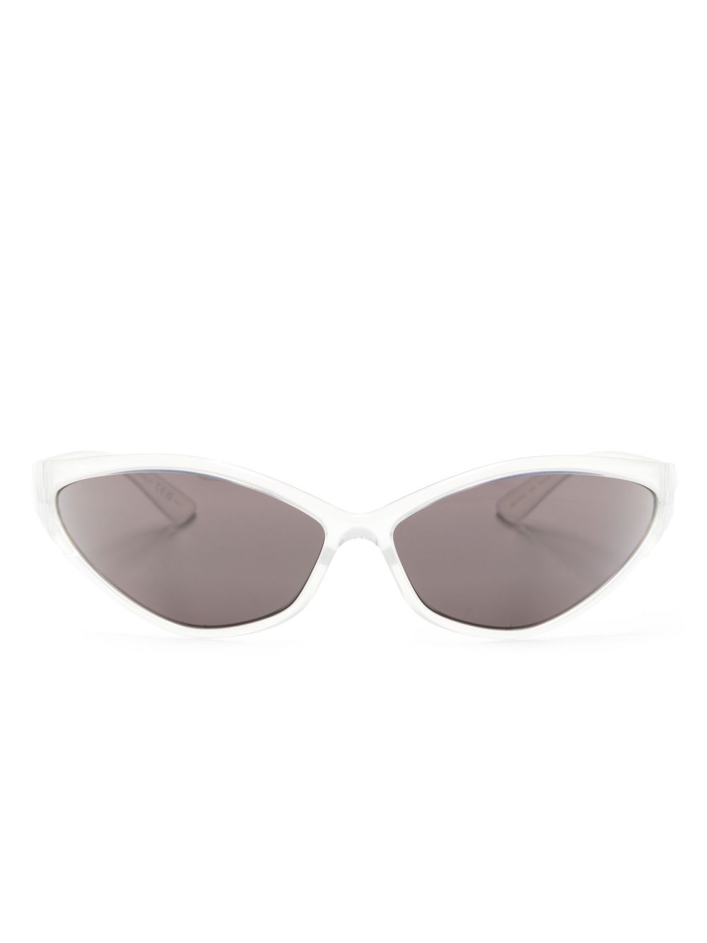 Balenciaga Eyewear 90s Oval 环绕式镜框太阳眼镜 - 白色