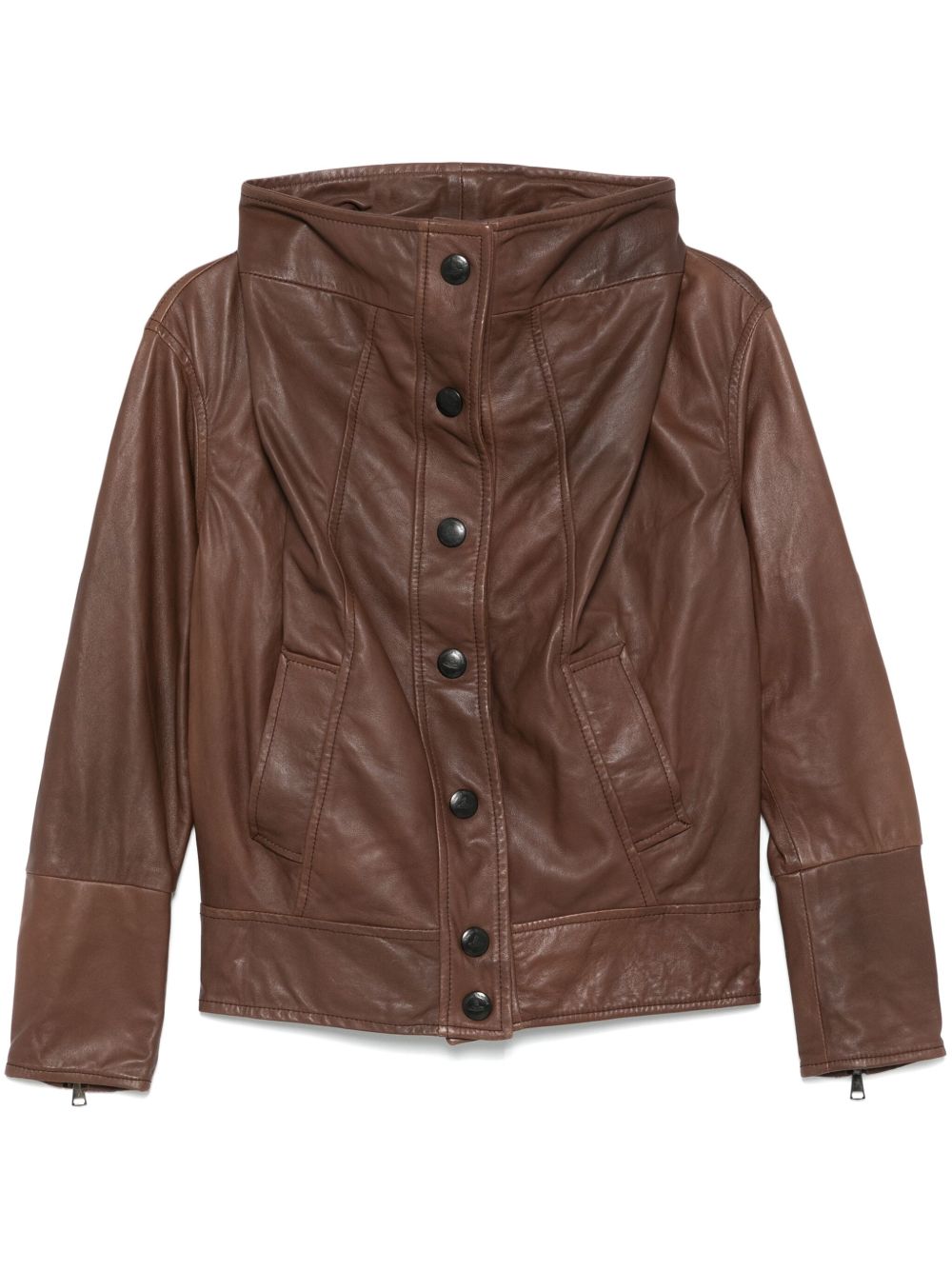 Vivienne Westwood Pre-Owned 经典皮夹克（2012-2013年典藏款） - 褐色