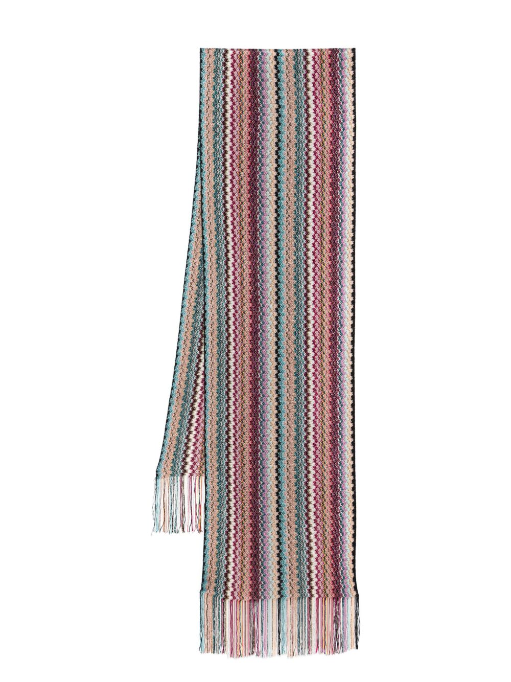 Missoni 人字纹图案围巾 - 粉色