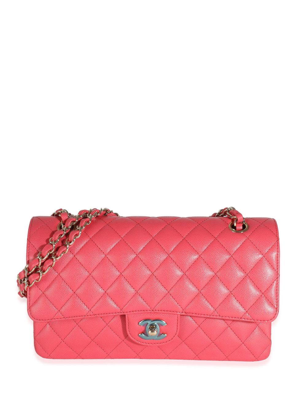 CHANEL Pre-Owned Classic Double Flap 中号单肩包（典藏款） - 粉色