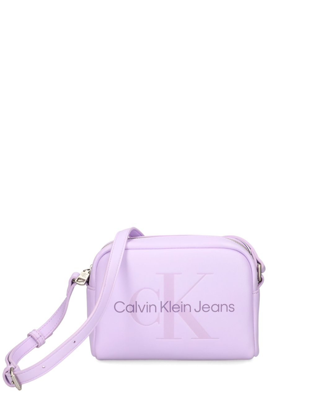 Calvin Klein Jeans logo印花斜挎包 - 紫色