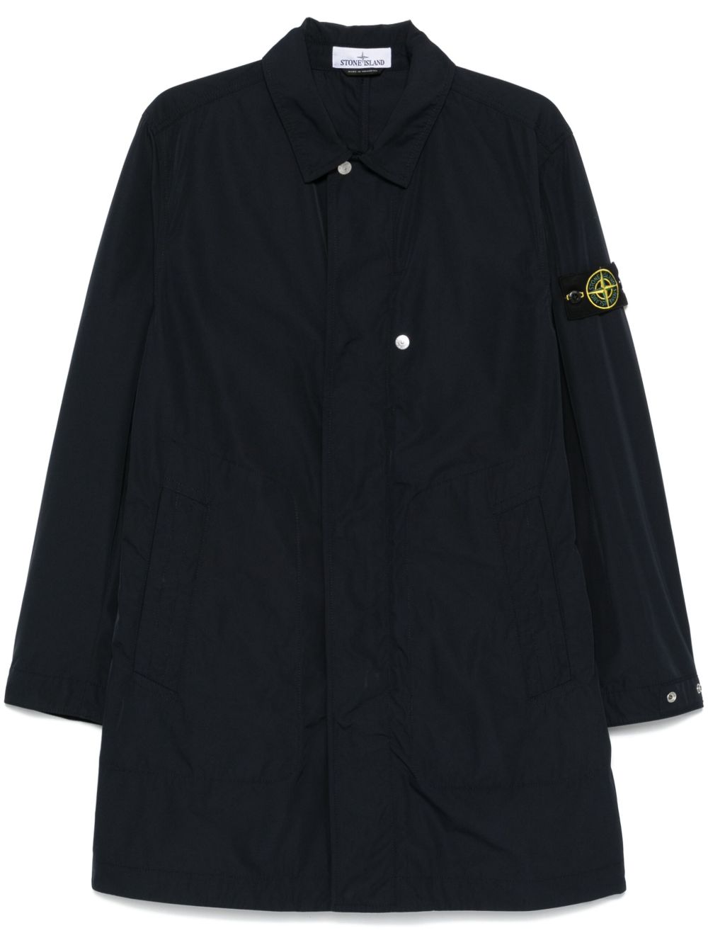 Stone Island 罗盘徽章派克大衣 - 蓝色