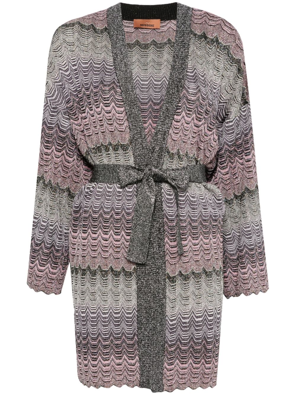 Missoni Z字形图案编织开衫 - 黑色