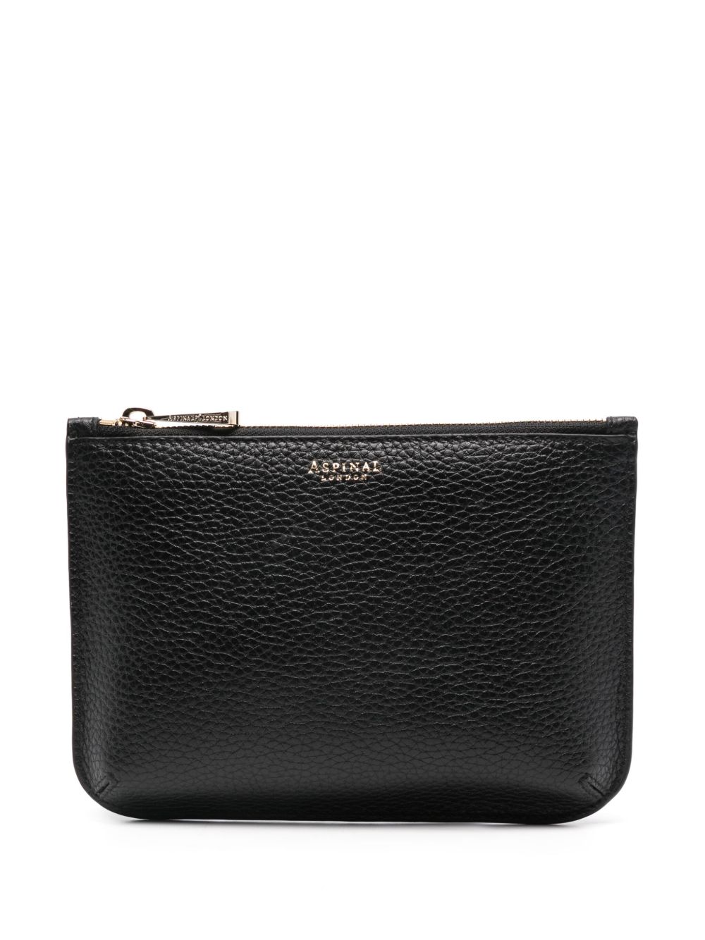 Aspinal Of London Ella 中号皮质小袋 - 黑色
