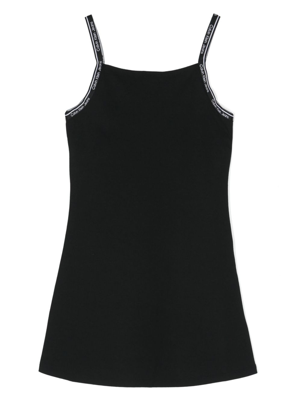 Calvin Klein Kids logo肩带连衣裙 - 黑色