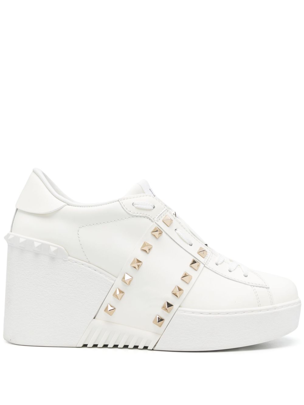 Valentino Garavani Pre-Owned Open Disco 高坡跟运动鞋（8.5厘米，典藏款） - 白色