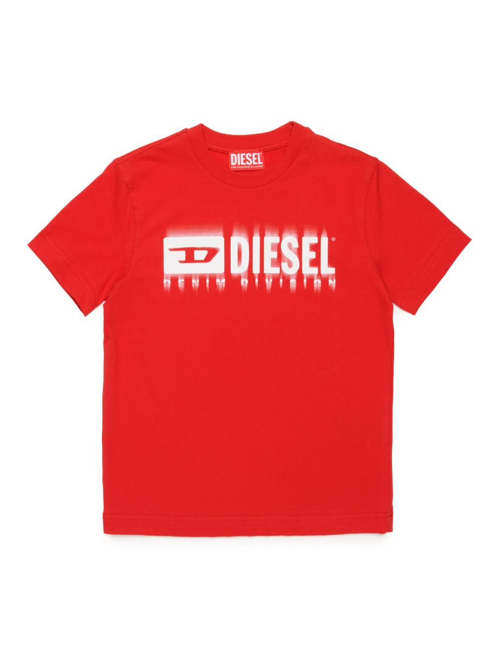 Diesel Kids logo印花棉T恤 - 红色