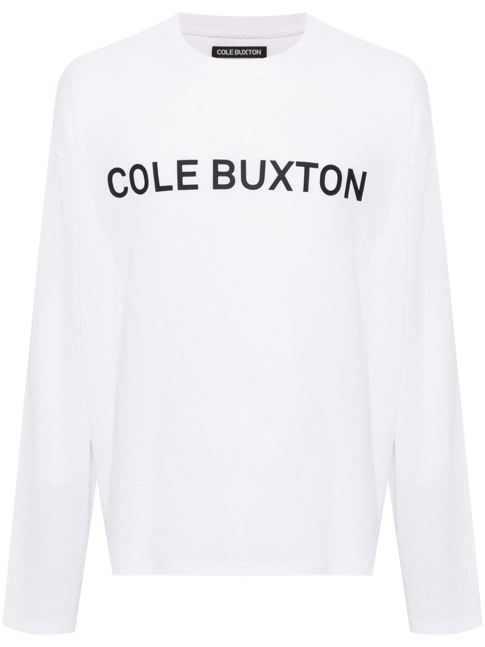 COLE BUXTON logo印花绉纱T恤 - 白色